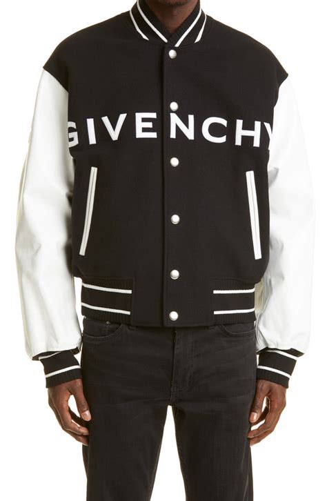 ohgeesy givenchy jacket|Men's 4G varsity jacket in wool and leather .